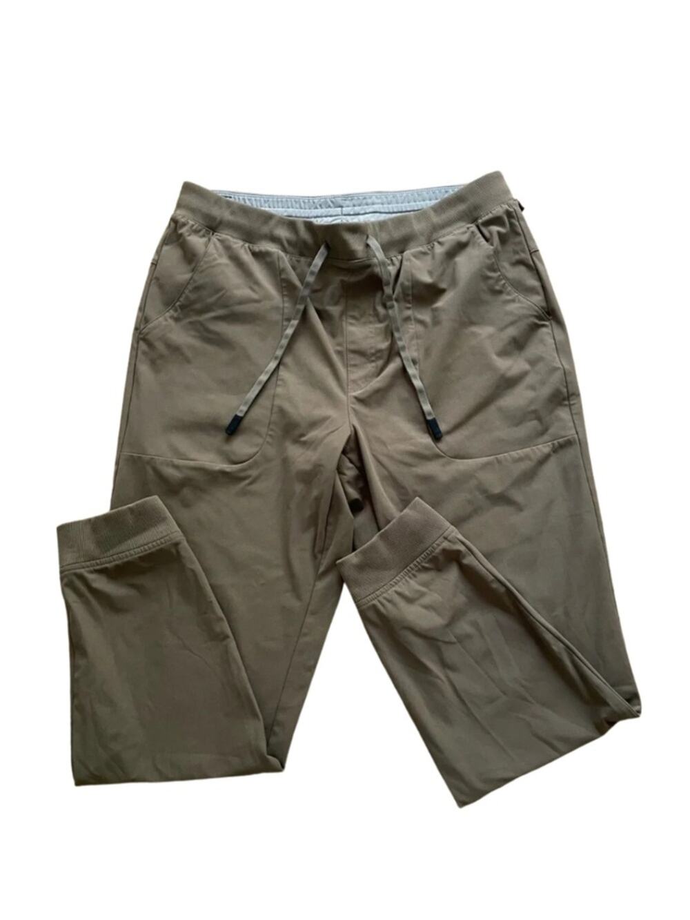 VRST Men's Casual Drawstring Joggers in Brown Tan L #0177